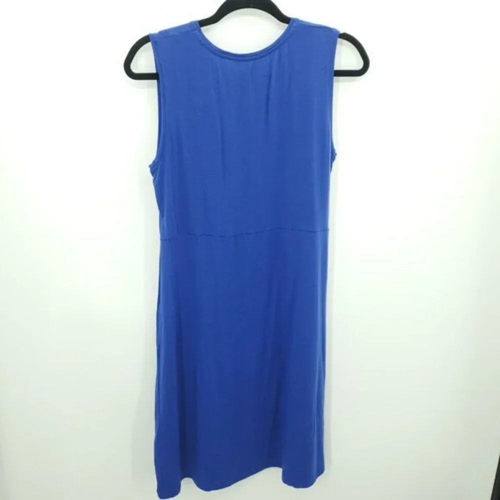 Gudrun Sjoden Sleeveless Tencel/Lyocell Midi Dress M Blue